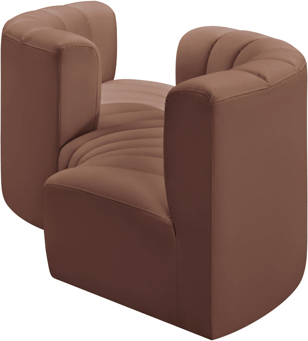 Arc Cognac Vegan Leather Modular Sofa 101Cognac-S4F Meridian Furniture