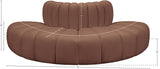 Arc Cognac Vegan Leather Modular Sofa 101Cognac-S4G Meridian Furniture