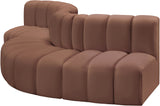 Arc Cognac Vegan Leather Modular Sofa 101Cognac-S5B Meridian Furniture