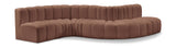 Arc Cognac Vegan Leather Modular Sofa 101Cognac-S6A Meridian Furniture