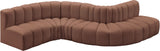 Arc Cognac Vegan Leather Modular Sofa 101Cognac-S6A Meridian Furniture