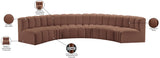 Arc Cognac Vegan Leather Modular Sofa 101Cognac-S6B Meridian Furniture