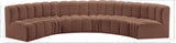 Arc Cognac Vegan Leather Modular Sofa 101Cognac-S6B Meridian Furniture