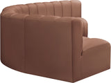 Arc Cognac Vegan Leather Modular Sofa 101Cognac-S6B Meridian Furniture