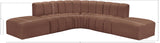 Arc Cognac Vegan Leather Modular Sofa 101Cognac-S6C Meridian Furniture