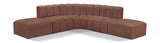 Arc Cognac Vegan Leather Modular Sofa 101Cognac-S6C Meridian Furniture