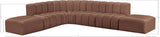 Arc Cognac Vegan Leather Modular Sofa 101Cognac-S7A Meridian Furniture