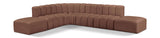 Arc Cognac Vegan Leather Modular Sofa 101Cognac-S7A Meridian Furniture