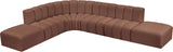 Arc Cognac Vegan Leather Modular Sofa 101Cognac-S7A Meridian Furniture