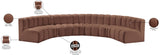 Arc Cognac Vegan Leather Modular Sofa 101Cognac-S7B Meridian Furniture