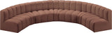 Arc Cognac Vegan Leather Modular Sofa 101Cognac-S7B Meridian Furniture