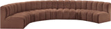 Arc Cognac Vegan Leather Modular Sofa 101Cognac-S7B Meridian Furniture