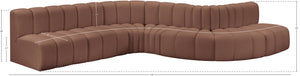 Arc Cognac Vegan Leather Modular Sofa 101Cognac-S7C Meridian Furniture