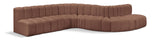 Arc Cognac Vegan Leather Modular Sofa 101Cognac-S7C Meridian Furniture