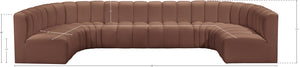 Arc Cognac Vegan Leather Modular Sofa 101Cognac-S8A Meridian Furniture