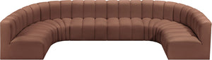 Arc Cognac Vegan Leather Modular Sofa 101Cognac-S8A Meridian Furniture