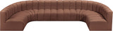 Arc Cognac Vegan Leather Modular Sofa 101Cognac-S8A Meridian Furniture