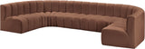 Arc Cognac Vegan Leather Modular Sofa 101Cognac-S8A Meridian Furniture