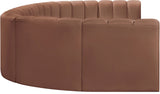 Arc Cognac Vegan Leather Modular Sofa 101Cognac-S8A Meridian Furniture