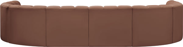Arc Cognac Vegan Leather Modular Sofa 101Cognac-S8A Meridian Furniture