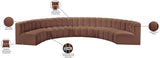 Arc Cognac Vegan Leather Modular Sofa 101Cognac-S8B Meridian Furniture