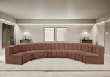 Arc Cognac Vegan Leather Modular Sofa 101Cognac-S8B Meridian Furniture