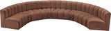 Arc Cognac Vegan Leather Modular Sofa 101Cognac-S8B Meridian Furniture