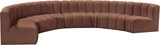 Arc Cognac Vegan Leather Modular Sofa 101Cognac-S8B Meridian Furniture