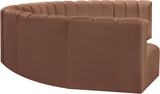 Arc Cognac Vegan Leather Modular Sofa 101Cognac-S8B Meridian Furniture