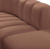Arc Cognac Vegan Leather Modular Sofa 101Cognac-S8B Meridian Furniture