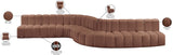 Arc Cognac Vegan Leather Modular Sofa 101Cognac-S8C Meridian Furniture