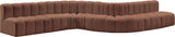 Arc Cognac Vegan Leather Modular Sofa 101Cognac-S8C Meridian Furniture