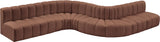 Arc Cognac Vegan Leather Modular Sofa 101Cognac-S8C Meridian Furniture