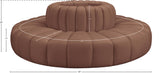 Arc Cognac Vegan Leather Modular Sofa 101Cognac-S8D Meridian Furniture