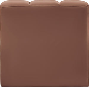 Arc Cognac Vegan Leather Straight Chair 101Cognac-ST Meridian Furniture