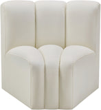 Arc Cream Vegan Leather Curved Corner 101Cream-CC Meridian Furniture