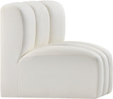 Arc Cream Vegan Leather Curved Corner 101Cream-CC Meridian Furniture