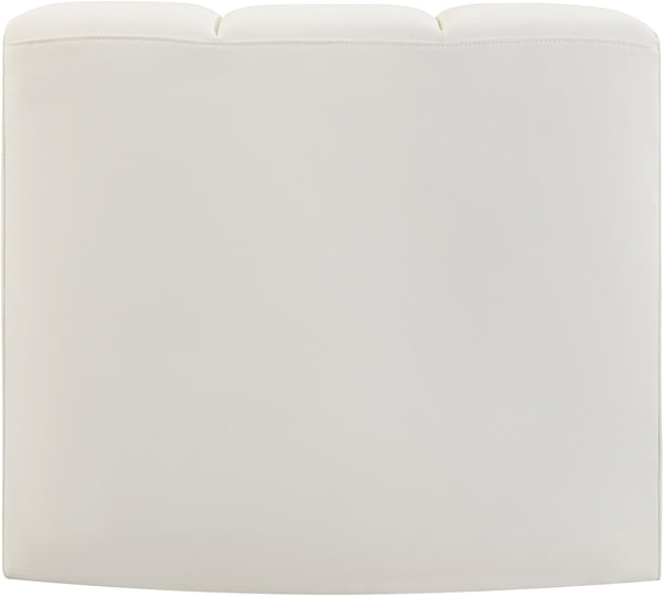 Arc Cream Vegan Leather Curved Corner 101Cream-CC Meridian Furniture