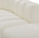 Arc Cream Vegan Leather Curved Corner 101Cream-CC Meridian Furniture