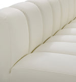 Arc Cream Vegan Leather Curved Corner 101Cream-CC Meridian Furniture