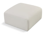 Arc Cream Vegan Leather Ottoman 101Cream-Ott Meridian Furniture