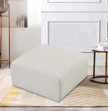 Arc Cream Vegan Leather Ottoman 101Cream-Ott Meridian Furniture