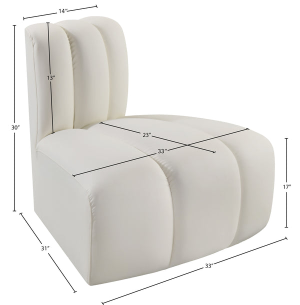 Arc Cream Vegan Leather Reverse Corner 101Cream-RC Meridian Furniture