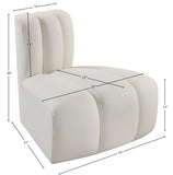 Arc Cream Vegan Leather Reverse Corner 101Cream-RC Meridian Furniture