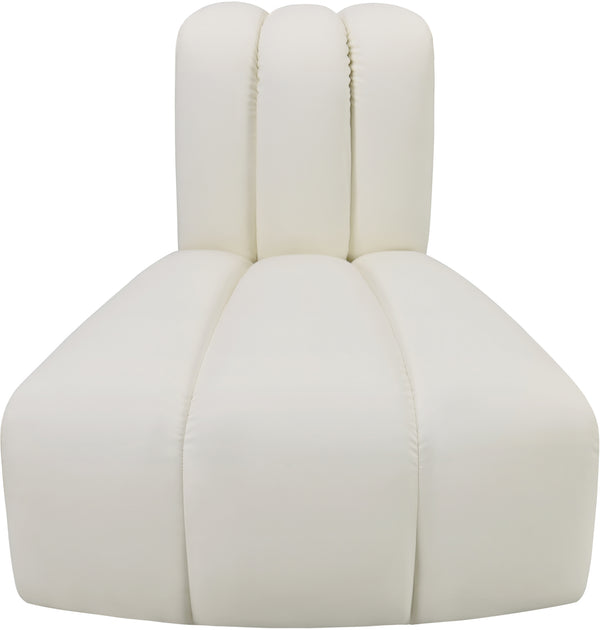 Arc Cream Vegan Leather Reverse Corner 101Cream-RC Meridian Furniture