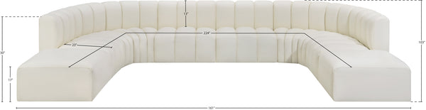 Arc Cream Vegan Leather Modular Sofa 101Cream-S10A Meridian Furniture