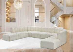 Arc Cream Vegan Leather Modular Sofa 101Cream-S10A Meridian Furniture