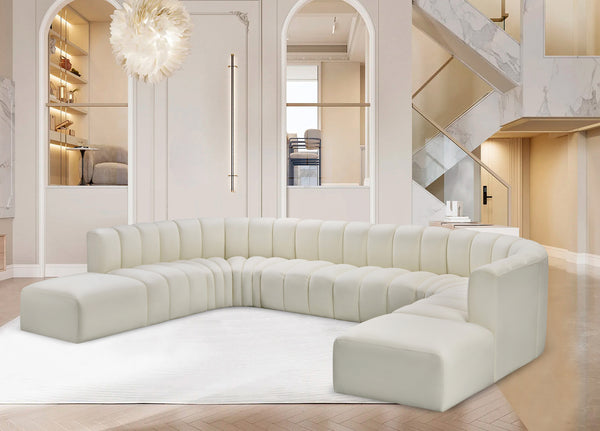 Arc Cream Vegan Leather Modular Sofa 101Cream-S10A Meridian Furniture