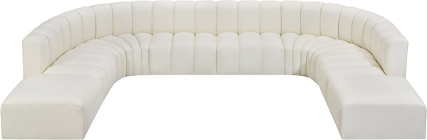Arc Cream Vegan Leather Modular Sofa 101Cream-S10A Meridian Furniture