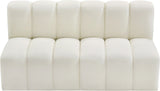 Arc Cream Vegan Leather Modular Sofa 101Cream-S2A Meridian Furniture